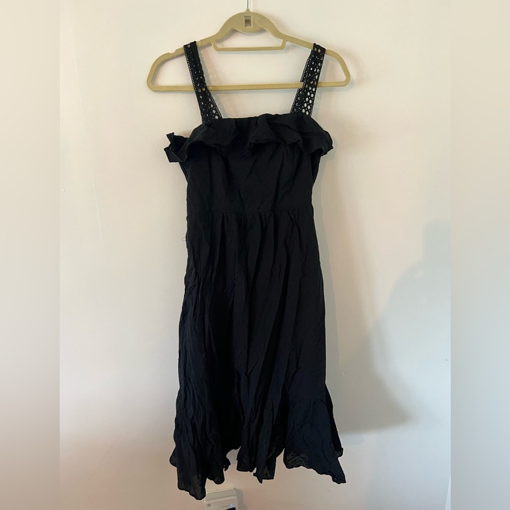 JCrew Size 2 Black Eyelet Dress